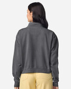 Comfort Colors 1580L - Women's Garment-Dyed Mid-Length Quarter-Zip Sweatshirt - Pepper