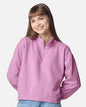 Comfort Colors 1580L — Women's Garment-Dyed Mid-Length Quarter-Zip Sweatshirt — Rose Quartz