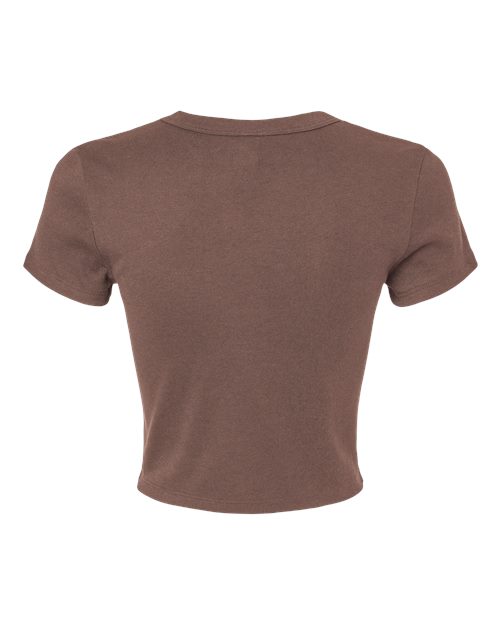 BELLA + CANVAS 1010 - Women's Micro Rib Baby Tee - Solid Cocoa Blend