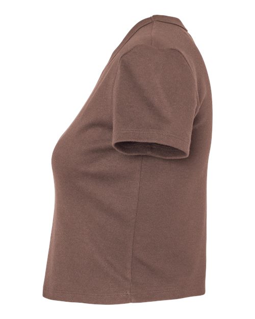 BELLA + CANVAS 1010 - Women's Micro Rib Baby Tee - Solid Cocoa Blend