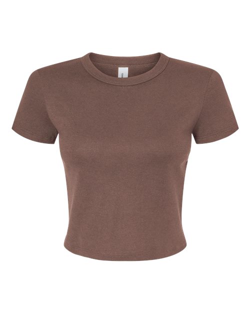 BELLA + CANVAS 1010 - Women's Micro Rib Baby Tee - Solid Cocoa Blend