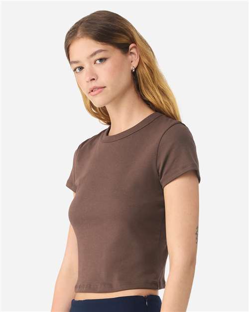 BELLA + CANVAS 1010 - Women's Micro Rib Baby Tee - Solid Cocoa Blend
