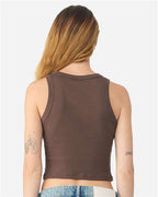 BELLA + CANVAS 1019 - Women's Micro Rib Racer Tank - Solid Cocoa Blend