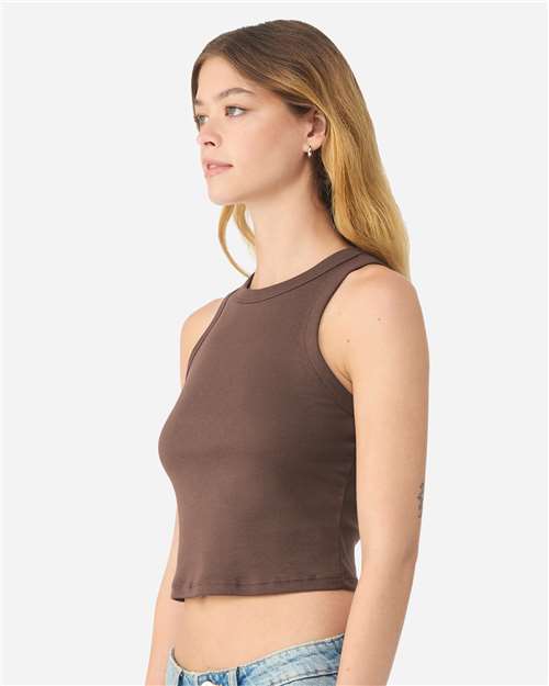 BELLA + CANVAS 1019 - Women's Micro Rib Racer Tank - Solid Cocoa Blend