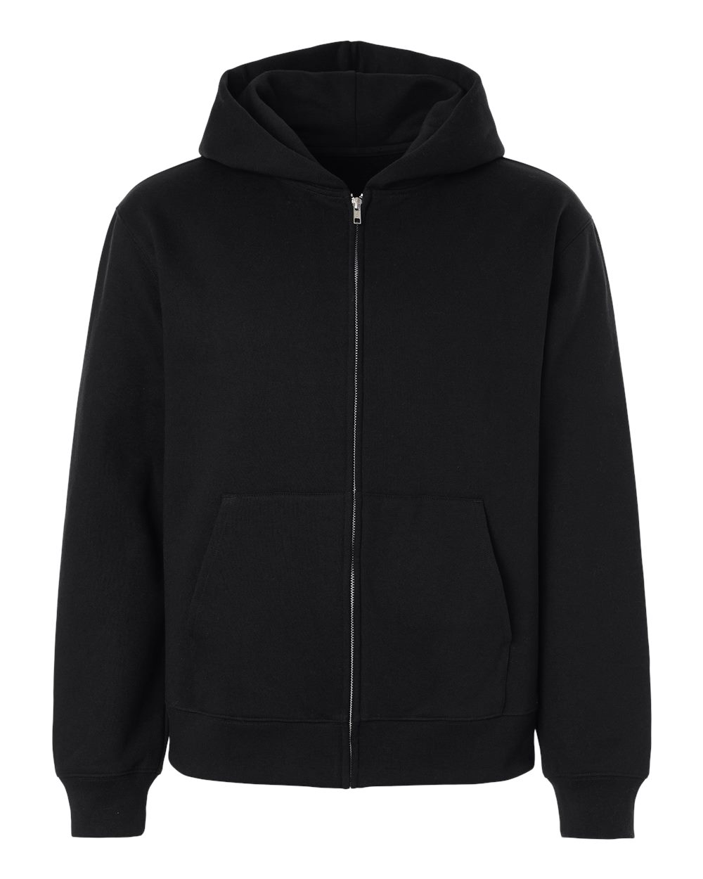BELLA + CANVAS 4739 — Unisex 10 oz Full-Zip Hoodie Sweatshirt — Black (flat)