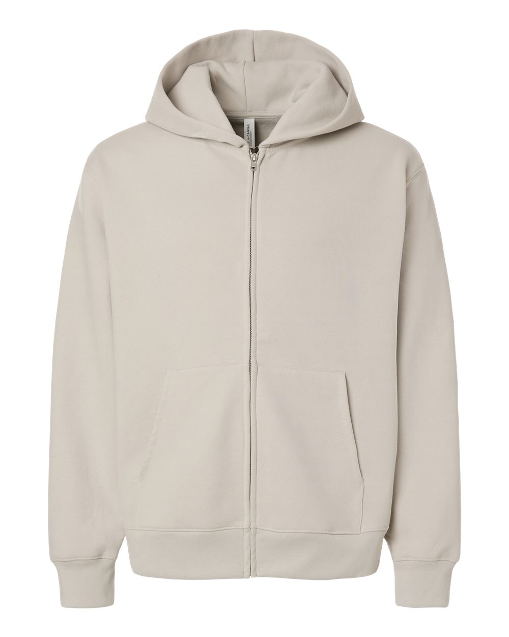 BELLA + CANVAS 4739 — Unisex 10 oz Full-Zip Hoodie Sweatshirt — Dust (flat)