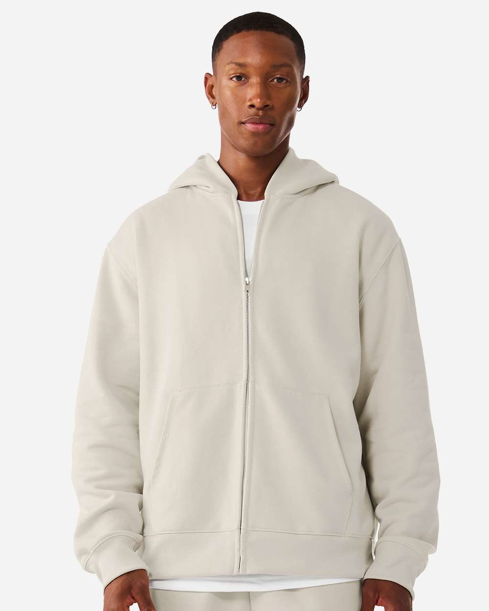 BELLA + CANVAS 4739 — Unisex 10 oz Full-Zip Hoodie Sweatshirt — Dust