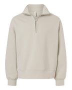BELLA + CANVAS 4740 — Unisex 10 oz Quarter-Zip Pullover Sweatshirt — Dust (flat)