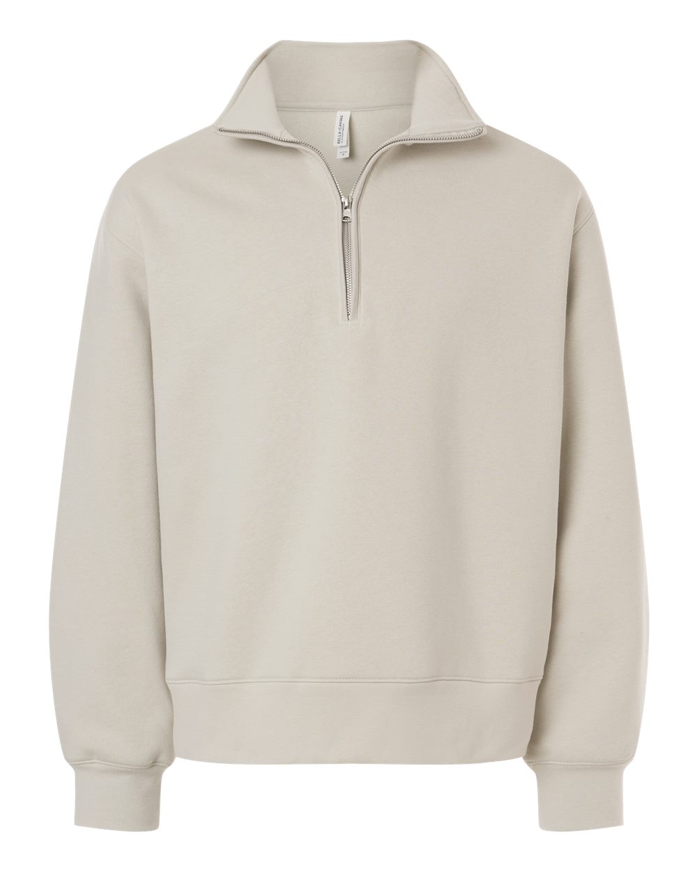 BELLA + CANVAS 4740 — Unisex 10 oz Quarter-Zip Pullover Sweatshirt — Dust (flat)