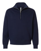 BELLA + CANVAS 4740 — Unisex 10 oz Quarter-Zip Pullover Sweatshirt — Navy (flat)