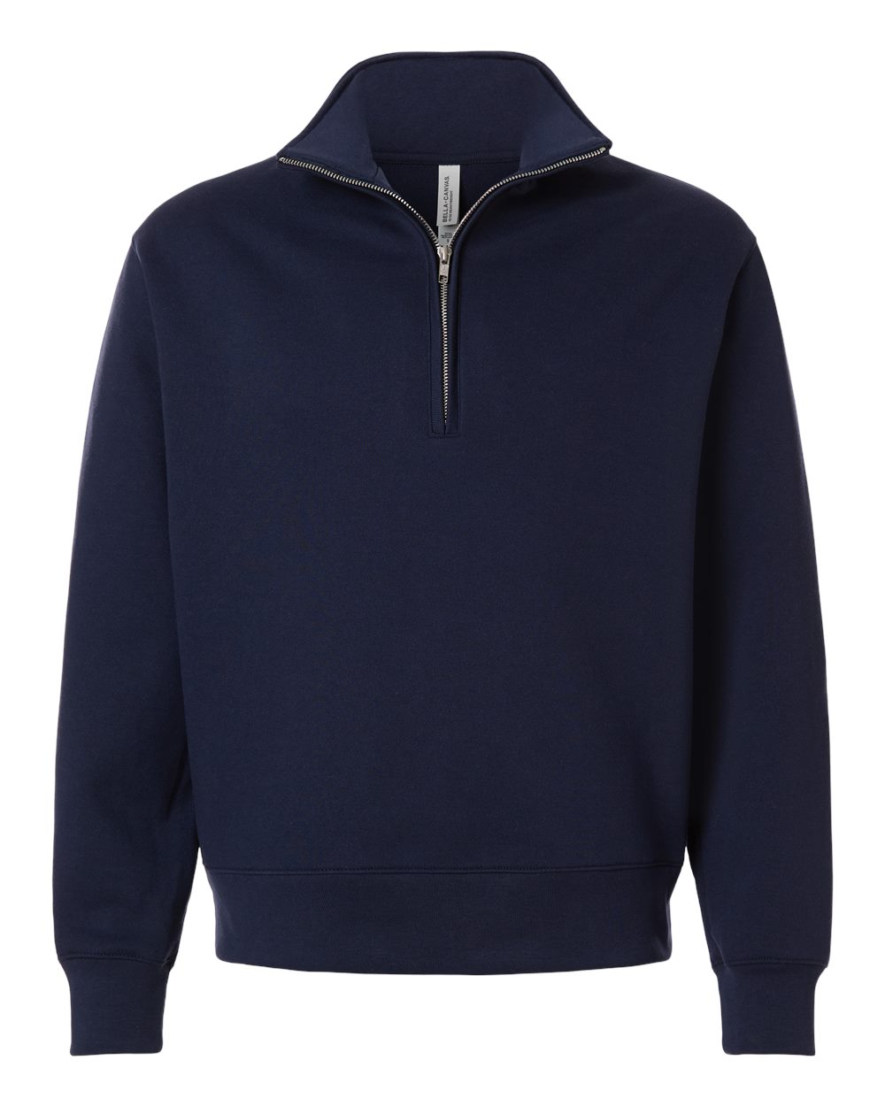 BELLA + CANVAS 4740 — Unisex 10 oz Quarter-Zip Pullover Sweatshirt — Navy (flat)