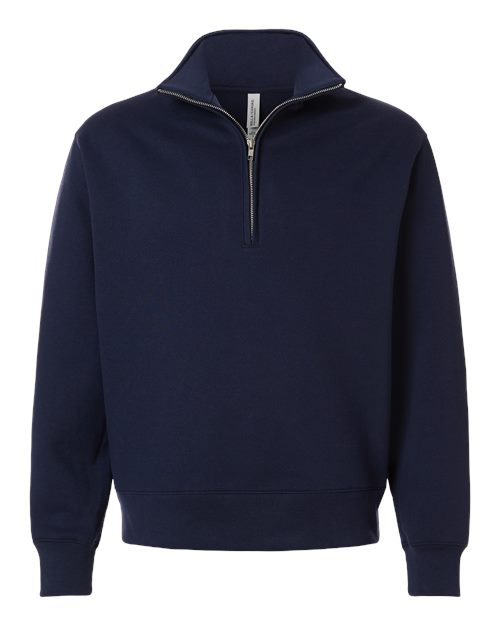 BELLA + CANVAS 4740 — Unisex 10 oz Quarter-Zip Pullover Sweatshirt - Navy