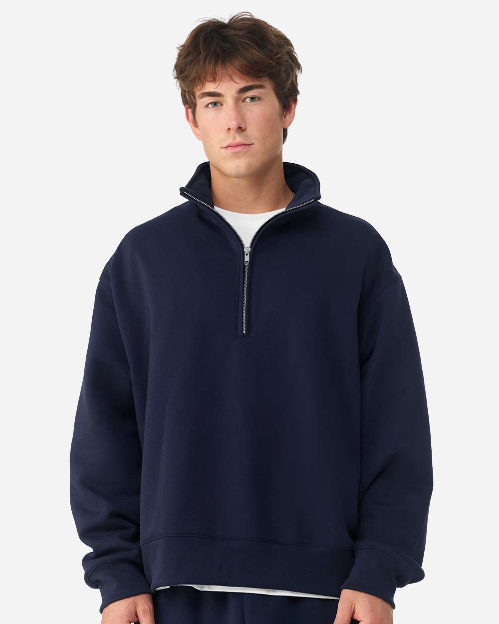BELLA + CANVAS 4740 — Unisex 10 oz Quarter-Zip Pullover Sweatshirt — Navy
