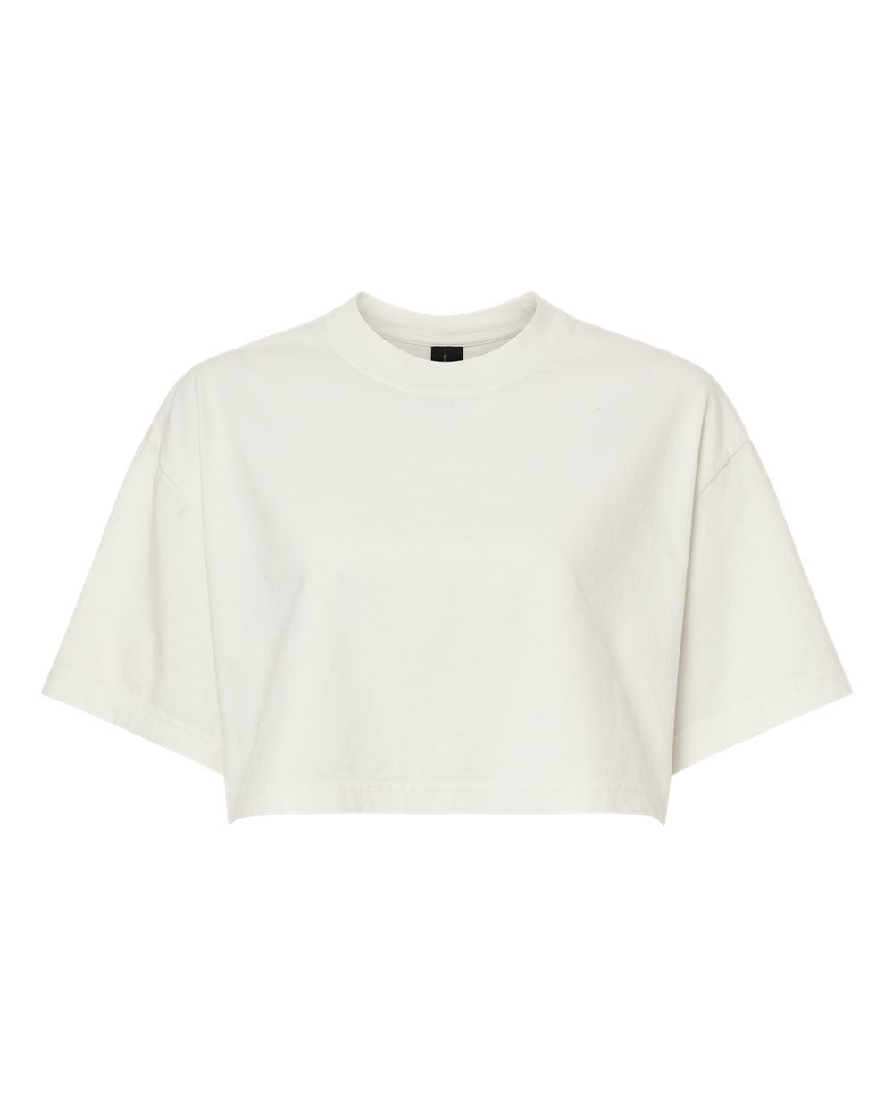 BELLA + CANVAS 6882GD — Women's Garment-Dyed Cropped Tee — Vintage White (flat)