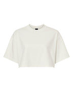 BELLA + CANVAS 6882GD — Women's Garment-Dyed Cropped Tee — Vintage White (flat)