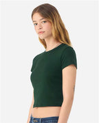 BELLA + CANVAS 1010 - Women's Micro Rib Baby Tee - Solid Forest Blend