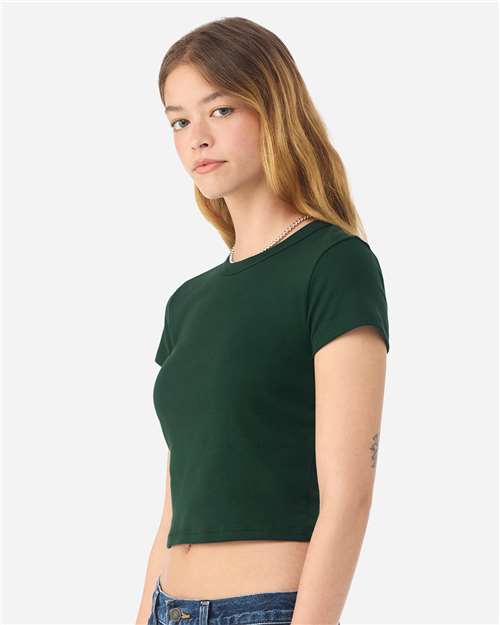BELLA + CANVAS 1010 - Women's Micro Rib Baby Tee - Solid Forest Blend
