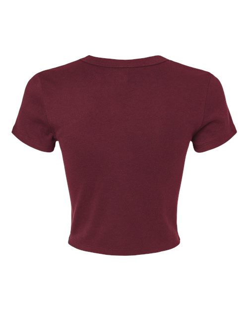 BELLA + CANVAS 1010 - Women's Micro Rib Baby Tee - Solid Maroon Blend