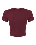 BELLA + CANVAS 1010 - Women's Micro Rib Baby Tee - Solid Maroon Blend