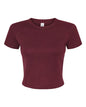 BELLA + CANVAS 1010 - Women's Micro Rib Baby Tee - Solid Maroon Blend