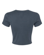 BELLA + CANVAS 1010 - Women's Micro Rib Baby Tee - Solid Vintage Navy Blend
