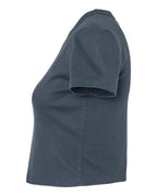 BELLA + CANVAS 1010 - Women's Micro Rib Baby Tee - Solid Vintage Navy Blend