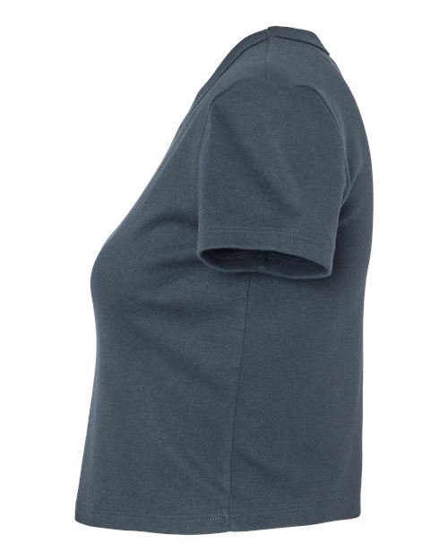 BELLA + CANVAS 1010 - Women's Micro Rib Baby Tee - Solid Vintage Navy Blend