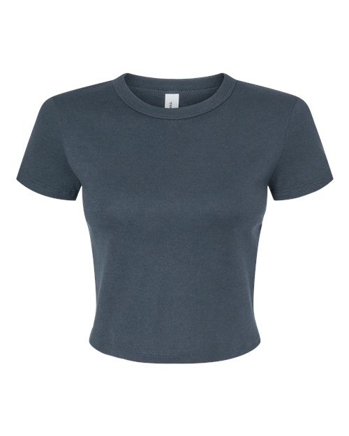 BELLA + CANVAS 1010 - Women's Micro Rib Baby Tee - Solid Vintage Navy Blend