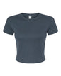 BELLA + CANVAS 1010 - Women's Micro Rib Baby Tee - Solid Vintage Navy Blend