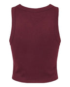 BELLA + CANVAS 1019 - Women's Micro Rib Racer Tank - Solid Maroon Blend
