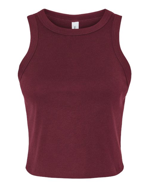 BELLA + CANVAS 1019 - Women's Micro Rib Racer Tank - Solid Maroon Blend