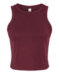 BELLA + CANVAS 1019 - Women's Micro Rib Racer Tank - Solid Maroon Blend