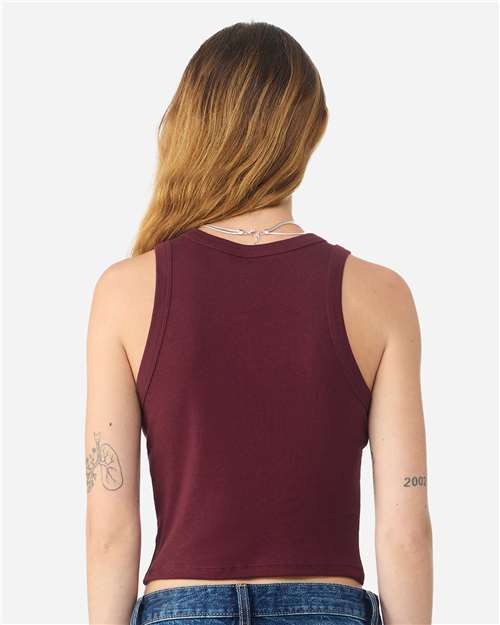 BELLA + CANVAS 1019 - Women's Micro Rib Racer Tank - Solid Maroon Blend