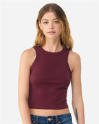 BELLA + CANVAS 1019 - Women's Micro Rib Racer Tank - Solid Maroon Blend