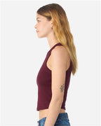 BELLA + CANVAS 1019 - Women's Micro Rib Racer Tank - Solid Maroon Blend