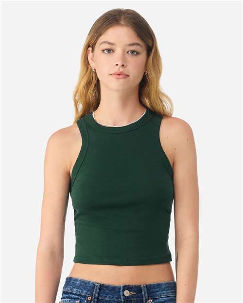 BELLA + CANVAS 1019 - Women's Micro Rib Racer Tank - Solid Forest Blend