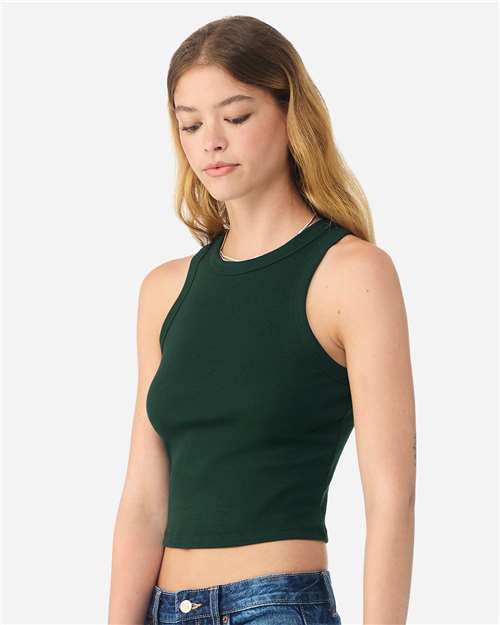 BELLA + CANVAS 1019 - Women's Micro Rib Racer Tank - Solid Forest Blend