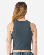 BELLA + CANVAS 1019 - Women's Micro Rib Racer Tank - Solid Vintage Navy Blend