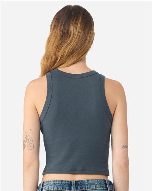 BELLA + CANVAS 1019 - Women's Micro Rib Racer Tank - Solid Vintage Navy Blend