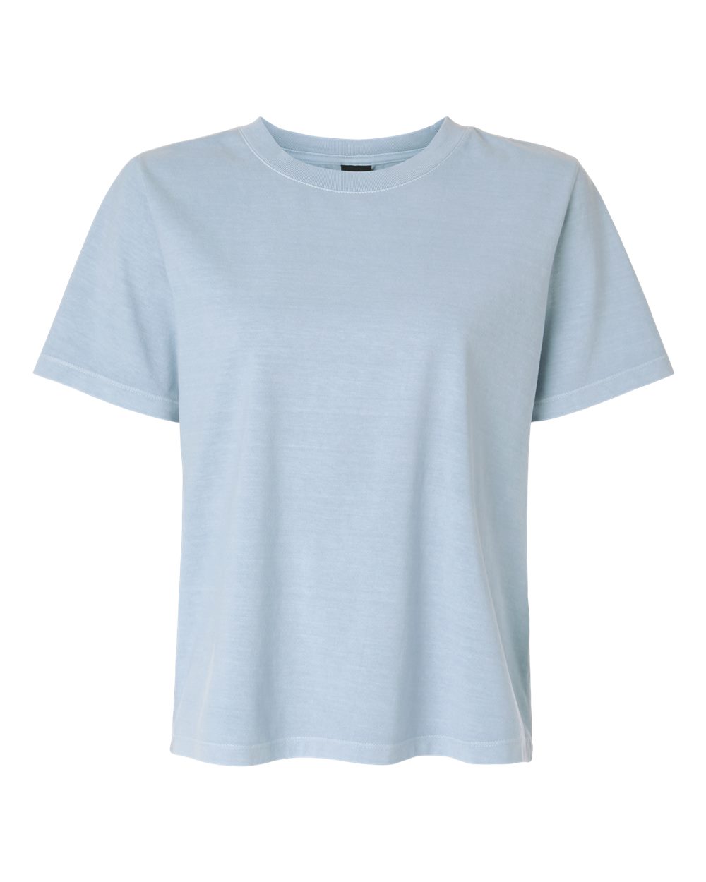 BELLA + CANVAS 6110GD — Women's Garment-Dyed Tee — Light Washed Denim (flat)