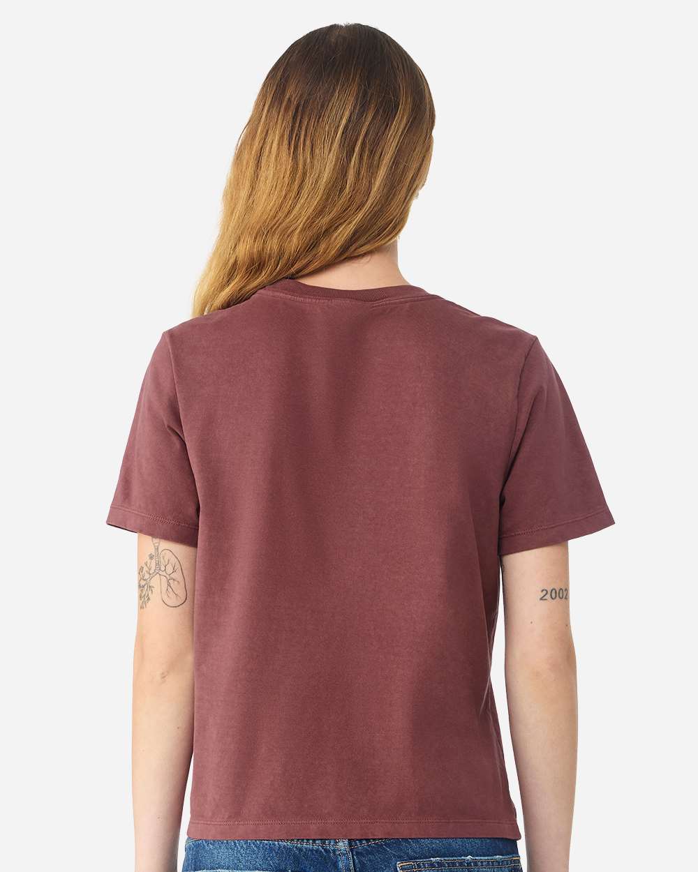 BELLA + CANVAS 6110GD - Women's Garment-Dyed Tee - Washed Maroon