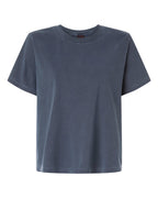 BELLA + CANVAS 6110GD — Women's Garment-Dyed Tee — Washed Navy (flat)