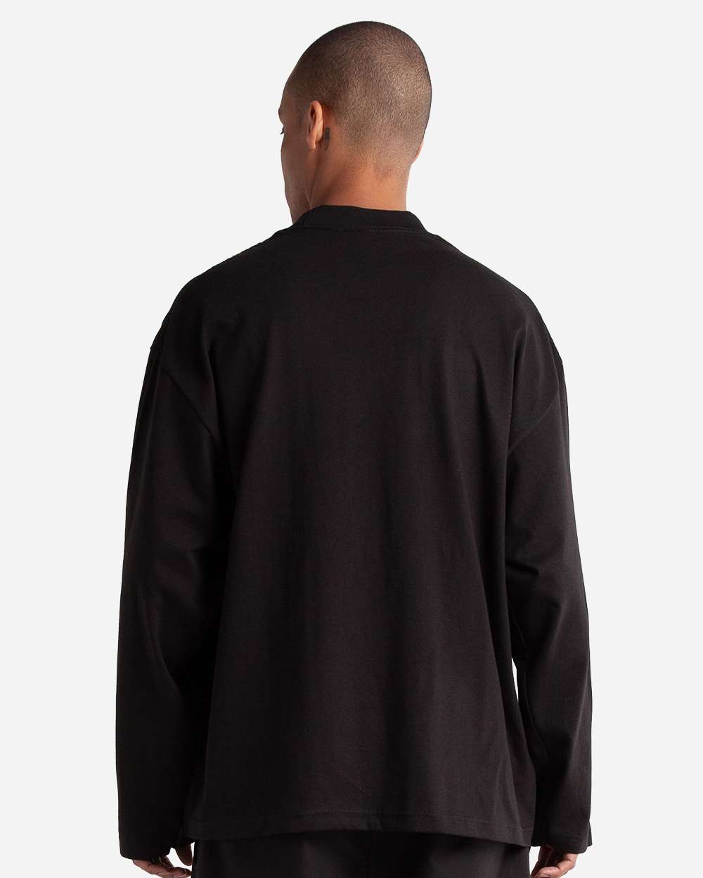 Shaka Wear SHMOL - Unisex Max Heavyweight Oversized Long Sleeve Tee - Black