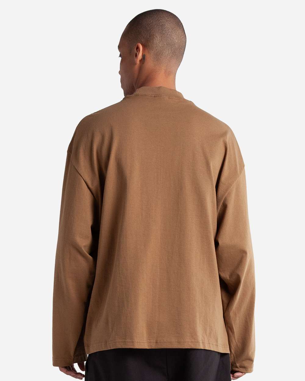 Shaka Wear SHMOL - Unisex Max Heavyweight Oversized Long Sleeve Tee - Latte