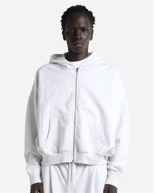 Shaka Wear SHGCZ - Unisex Garment-Dyed Cropped Full-Zip Hoodie Sweatshirt