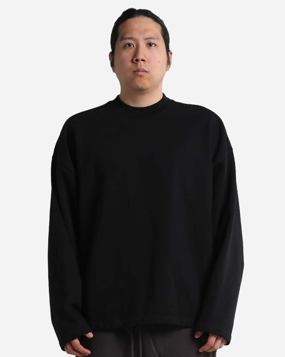 Shaka Wear SHGTL - Unisex Garment-Dyed Terry Long Sleeve Tee - Black
