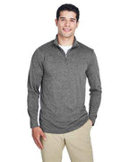 UltraClub 8618 - Men's Cool & Dry Heathered Performance Quarter-Zip Pullover