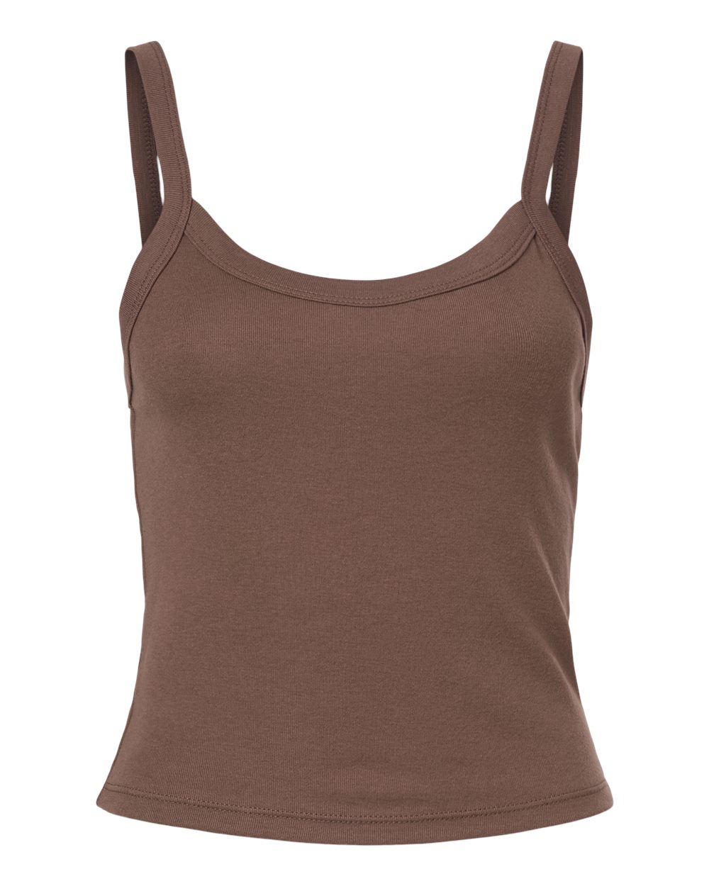 BELLA + CANVAS 1012 — Women's Micro Rib Spaghetti Strap Tank — Solid Cocoa Blend