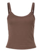 BELLA + CANVAS 1012 — Women's Micro Rib Spaghetti Strap Tank — Solid Cocoa Blend