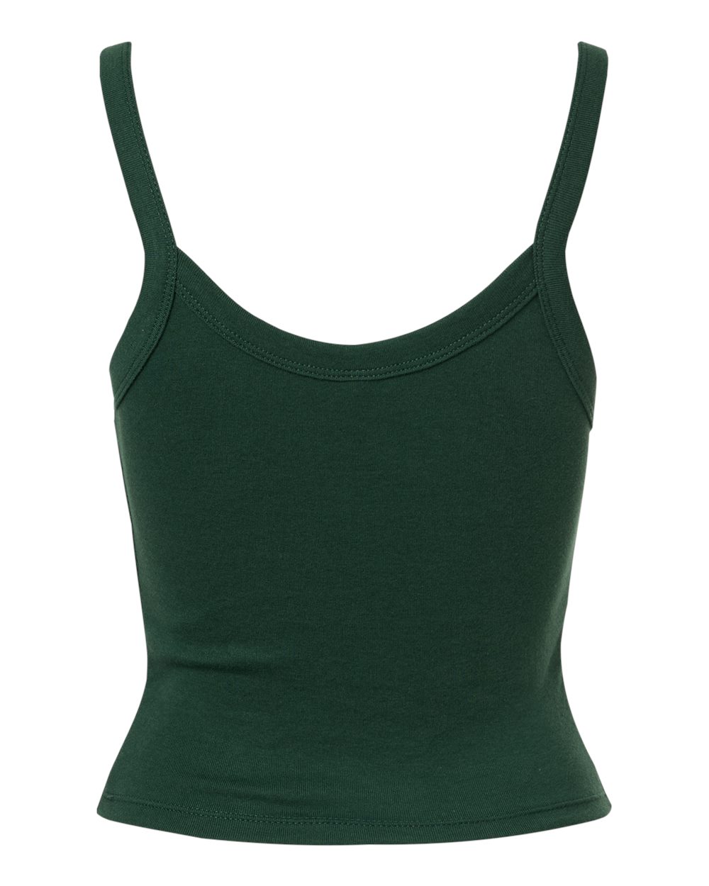 BELLA + CANVAS 1012 — Women's Micro Rib Spaghetti Strap Tank — Solid Forest Blend (flat)